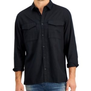 NWOT Calvin Klein Black Button Down Shirt